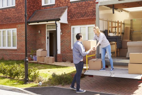 High-quality moving truck in Greenwich loading belongings