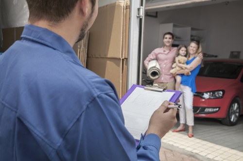 Modern moving truck ensuring safe transportation