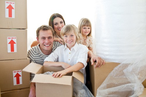 Satisfied client receiving hands-on moving service in Greenwich